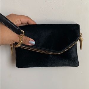 Henri Bendel Pony Hair foldover clutch